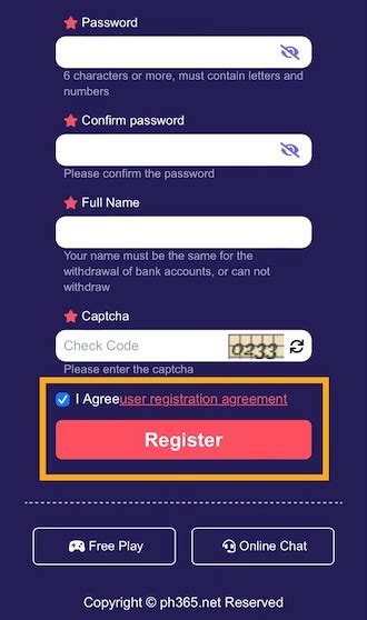 ph356 casino login registration